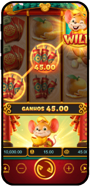 Imagem mostrando combinação premiada no Fortune Mouse Onabet Cassino